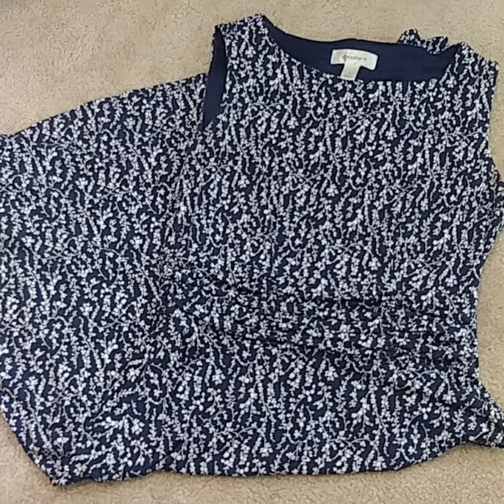 Patterned Navy Dress